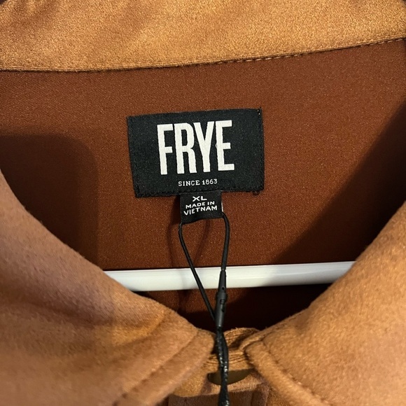NWT FRYE Faux Suede Shirt Jacket Size XLarge - Picture 5 of 7